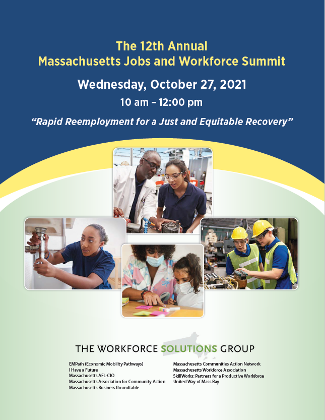 12th Annual Massachusetts Jobs & Workforce Summit: Rapid Reemployment for a Just and Equitable Recovery